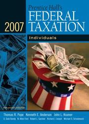 Cover of: Prentice Hall's Federal Taxation 2007: Individuals (20th Edition) (Prentice Hall's Federal Taxation Individuals)