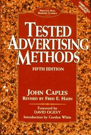 Cover of: Tested advertising methods