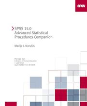 Cover of: SPSS 15.0 Advanced Statistical Procedures Companion | Marija Norusis