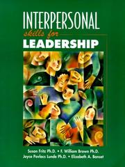 Cover of: Interpersonal skills for leadership