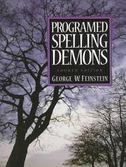 Cover of: Programed spelling demons by George W. Feinstein