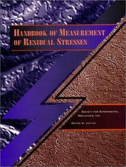 Cover of: Handbook of measurement of residual stresses | 