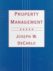 Cover of: Property management by Joseph W. DeCarlo