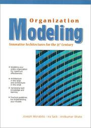 Front cover of Organization Modeling by Joseph Morabito