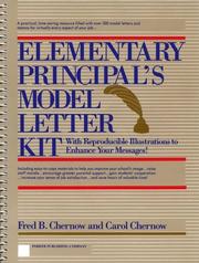 Cover of: Elementary Principal's Model Letter Kit by Fred B. Chernow, Carol Chernow, Fred B. Chernow, Carol Chernow