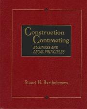 Cover of: Construction contracting by Stuart H. Bartholomew