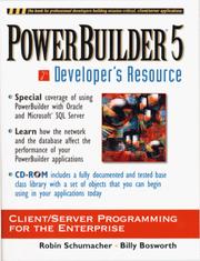 Cover of: PowerBuilder 5 Developer's Resource: Client/Server Programming for the Enterprise