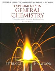 Cover of: Experiments in General Chemistry: Principles and Modern Applications