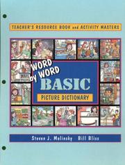 Cover of: Word by word basic picture dictionary: teacher's resource book and activity masters