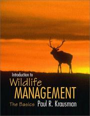 Cover of: Introduction to Wildlife Management by Paul R. Krausman
