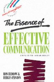 Cover of: The essence of effective communication
