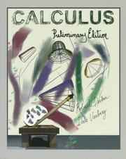 Cover of: Calculus: Preliminary Edition