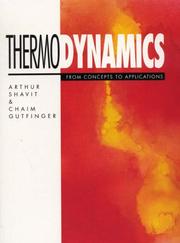 Cover of: Thermodynamics by Arthur Shavit