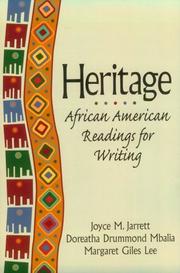Cover of: Heritage by Joyce M. Jarrett, Doreatha D. Mbalia, Margaret G. Lee