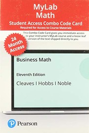 Cover of: MyLab Math with Pearson eText -- Combo Access Card -- for Business Math