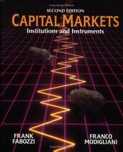 Cover of: Capital Markets: Institutions and Instruments (2nd Edition)