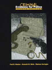 Cover of: Criminal evidence for police by Paul B. Weston