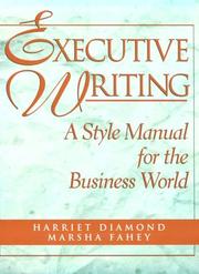 Cover of: Executive writing: a style manual for the business world