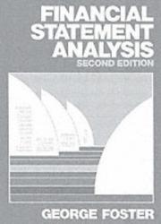 Cover of: Financial Statement Analysis (2nd Edition) (Prentice-Hall Series in Accounting) by George Foster