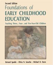 Cover of: Foundations of early childhood education by Bernard Spodek