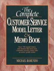Cover of: The complete customer service model letter & memo book