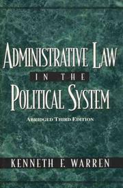 Cover of: Administrative law in the political system by Kenneth F. Warren
