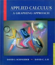 Cover of: Applied Calculus by David I. Schneider, David C. Lay