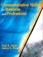 Cover of: Communication skills for business and professions
