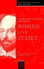 Cover of: An Excellent Conceited Tragedie of Romeo and Juliet by William Shakespeare