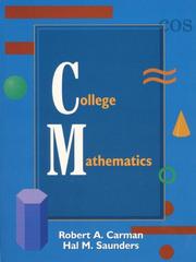 Cover of: College Mathematics by Robert Carman, Hal Saunders