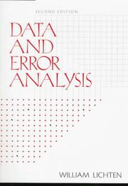 Cover of: Data and error analysis by William Lichten