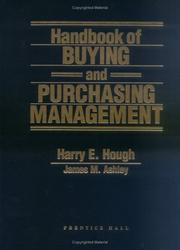 Cover of: Handbook of buying and purchasing management