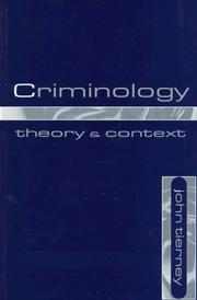 Cover of: Criminology: theory and context