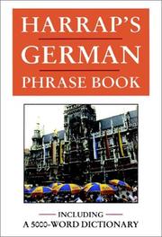 Cover of: Harrap's German phrase book