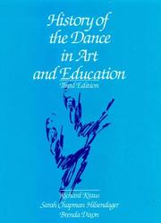 Cover of: History of the dance in art and education by Richard G. Kraus