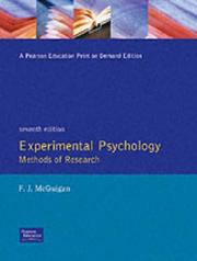 Cover of: Experimental Psychology Methods of Research, Seventh Edition by Frank J. McGuigan, F. J. McGuigan