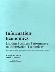 Cover of: Information economics: linking business performance to information technology