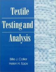 Cover of: Textile testing and analysis