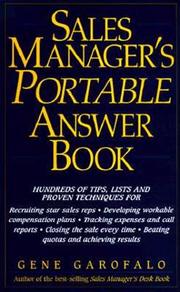 Cover of: Sales manager's portable answer book