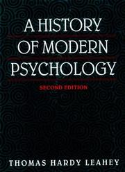 Cover of: A history of modern psychology by Thomas Hardy Leahey