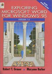 Cover of: Exploring Microsoft Word 7.0 for Windows 95