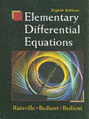 Elementary differential equations by Earl David Rainville