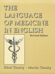 Cover of: The language of medicine in English by Ethel Tiersky
