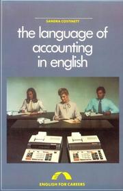 Cover of: Language Of Accounting In English by Sandra Costinett