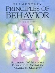 Cover of: Elementary principles of behavior by Richard W. Malott