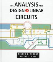 Cover of: The analysis and design of linear circuits by Roland E. Thomas