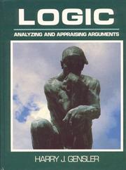 Cover of: Logic: Analyzing and Appraising Arguments