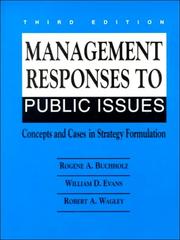 Cover of: Management Responses to Public Issues: Concepts and Cases in Strategy Formulation (3rd Edition)