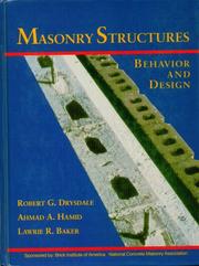 Cover of: Masonry Structures | Robert G. Drysdale