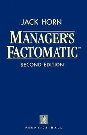 Cover of: Manager's factomatic